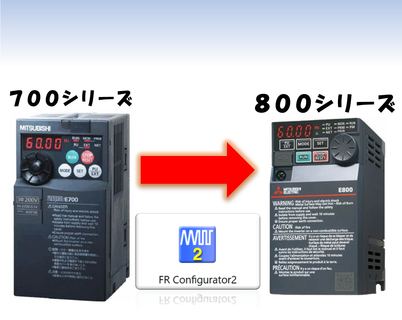 三菱インバータ700から800の置き換え方法・交換・更新 | 技術者けんの 